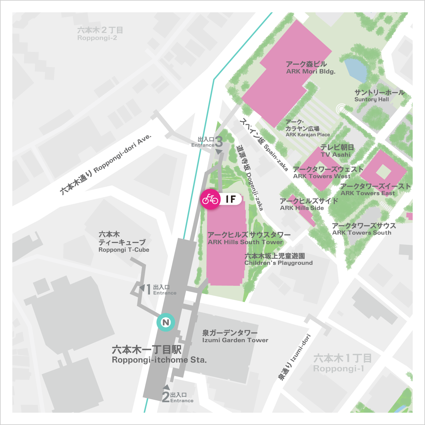 [Bicycle parking lot map]