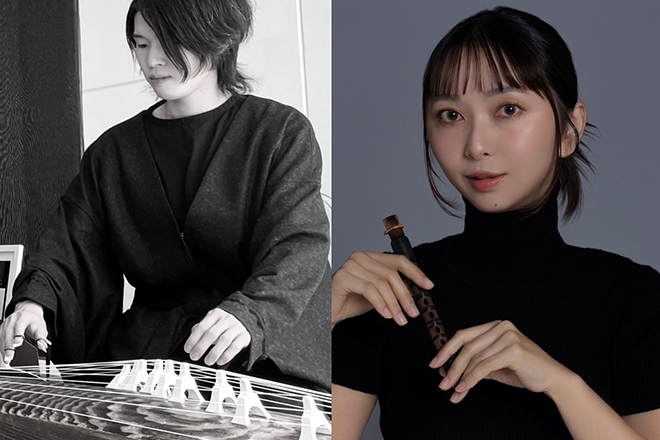 久(琴)、春日るり子(篳篥・笙)